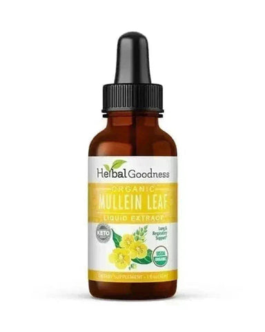 Mullein Leaf Extract Liquid - Organic - 15X Strength - Herbal Goodness Liquid Extract Herbal Goodness 1 oz