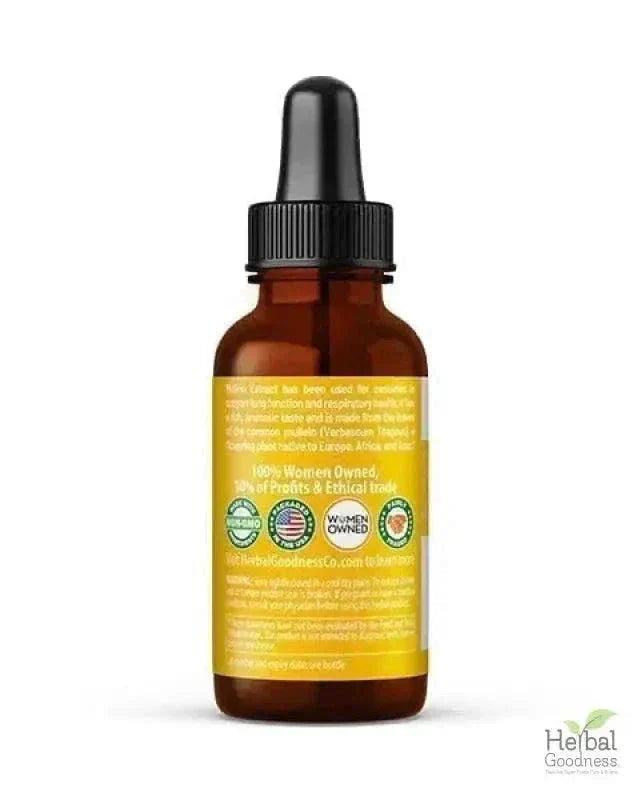 Mullein Leaf Extract Liquid - Organic - 15X Strength - Herbal Goodness Liquid Extract Herbal Goodness 