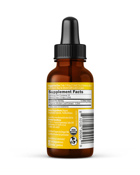 Mullein Leaf Extract Liquid Organic 15X Strength for Respiratory Buy Liquid Extract