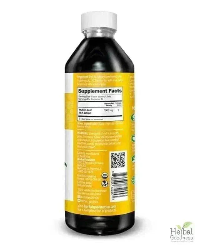 Mullein Leaf Extract Liquid - Organic - 15X Strength - Herbal Goodness Liquid Extract Herbal Goodness 