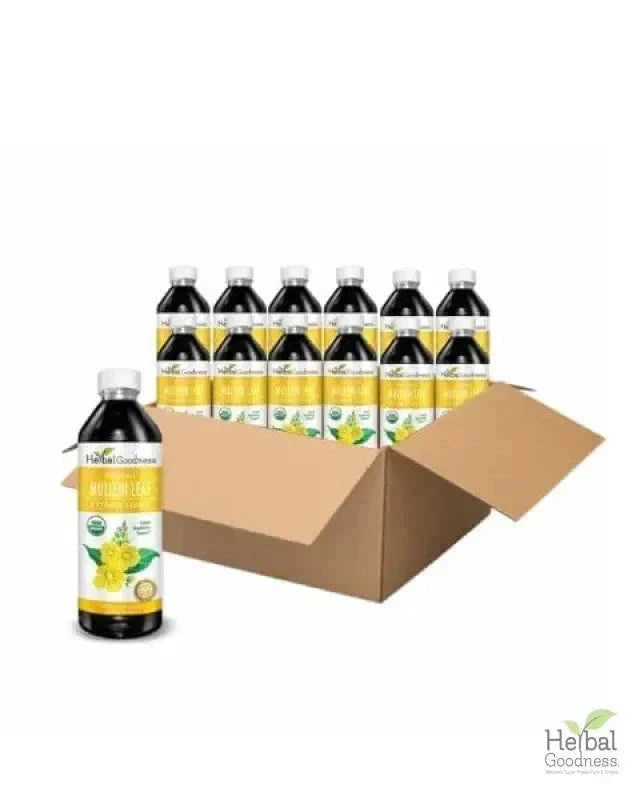 Mullein Leaf - Organic 15X Liquid Extract - Respiratory & Lung Health Liquid Extract Herbal Goodness 12 oz Case(12) 