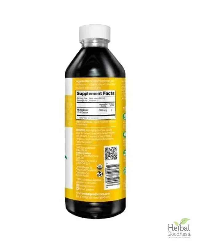 Mullein Leaf - Organic 15X Liquid Extract - Respiratory & Lung Health Liquid Extract Herbal Goodness 