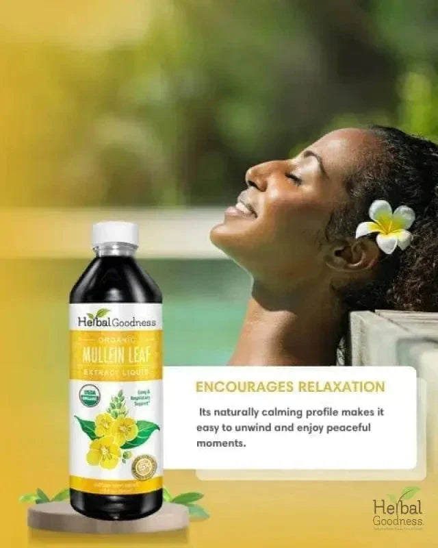 Mullein Leaf - Organic 15X Liquid Extract - Respiratory & Lung Health Liquid Extract Herbal Goodness 