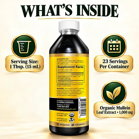 HG Mullein Liquid supplement facts