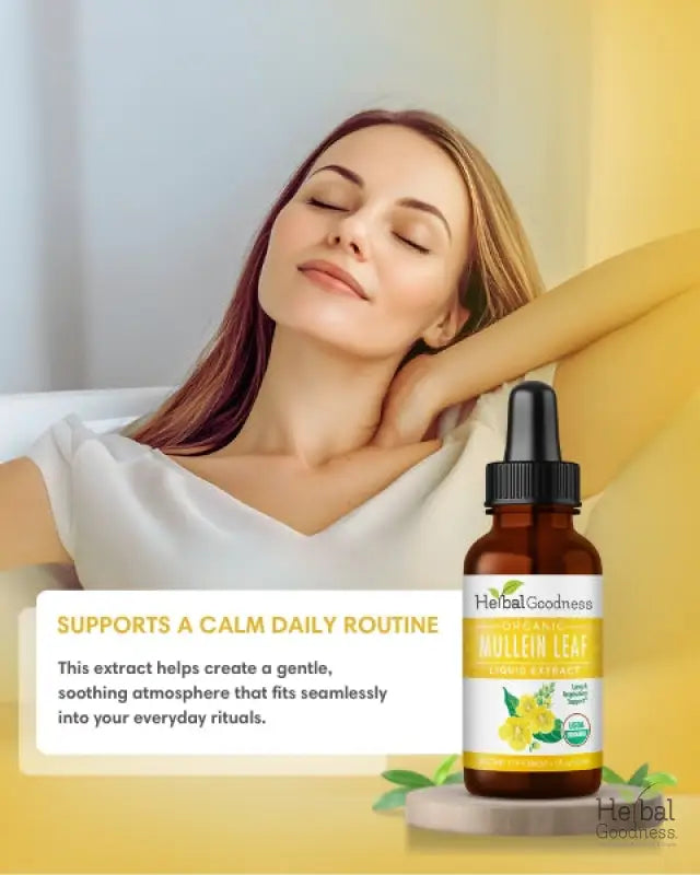 Mullein Leaf Tea - Organic 24 Tea Bags - Respiratory &amp; Lung - Herbal Goodness