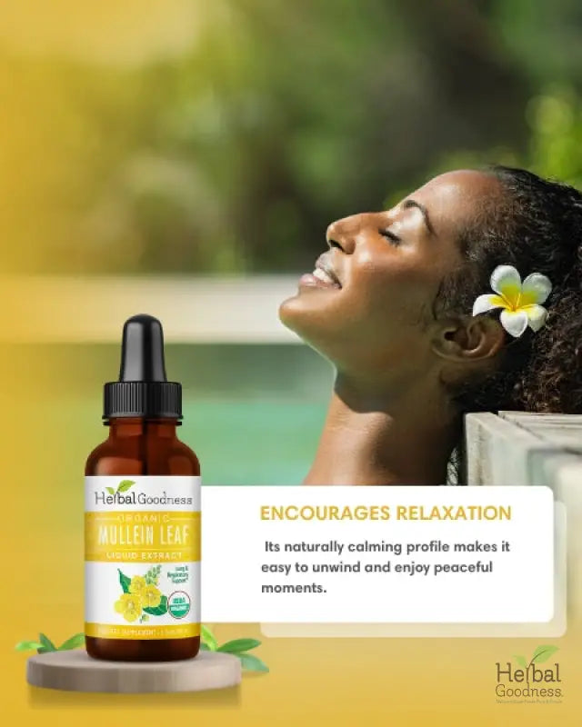 Mullein Leaf Tea - Organic 24 Tea Bags - Respiratory &amp; Lung - Herbal Goodness