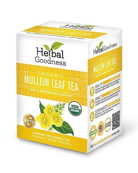 Mullein Leaf Tea - Organic 24/2g - Herbal Goodness Buy Tea & Infusions
