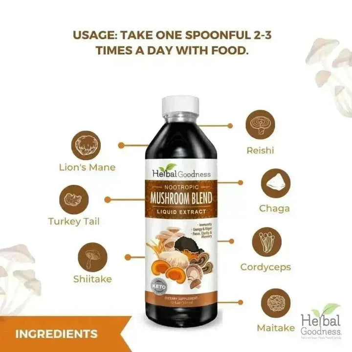 Mushroom Blend Extract - Immunity - Herbal Goodness Liquid Extract Herbal Goodness 