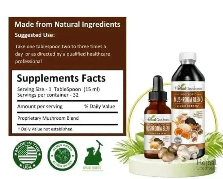 Mushroom Blend Extract - Immunity - Herbal Goodness Liquid Extract Herbal Goodness 
