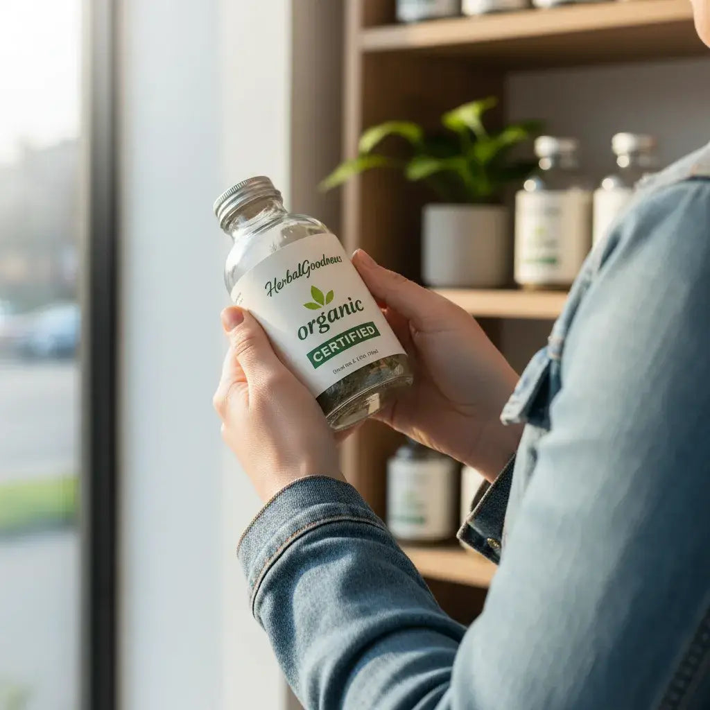 Herbal supplement seals and certifications