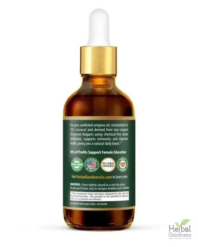 Oil of Oregano 75% Carvacrol – 2oz Liquid Extract | Buy Potent Oregano Oil for Immune Support Liquid Extract Herbal Goodness 