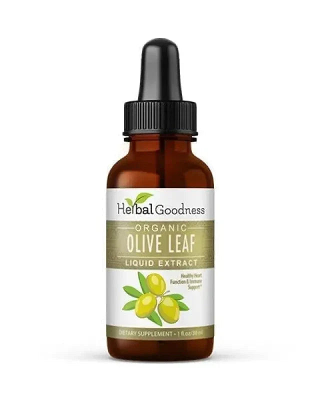 Olive Leaf - Organic 1oz 15X Liquid Extract - Immunity & Performance Liquid Extract Herbal Goodness 1 oz 
