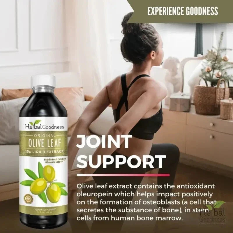 Olive Leaf - Organic 1oz 15X Liquid Extract - Immunity & Performance Liquid Extract Herbal Goodness 