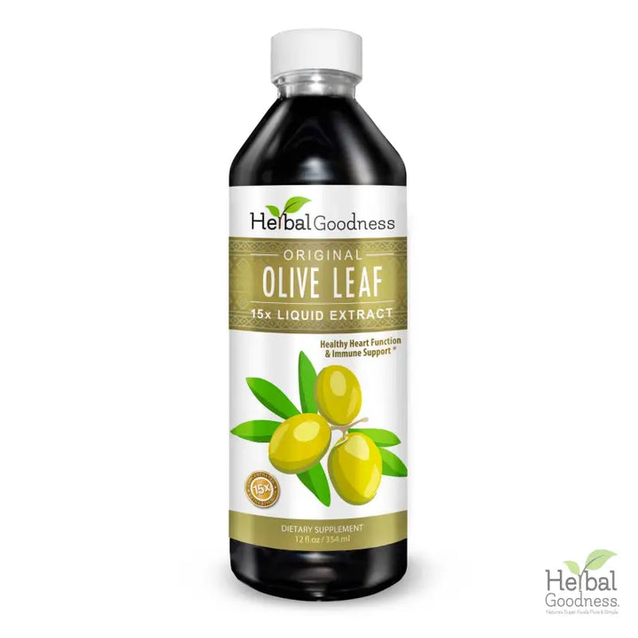 Olive Leaf - Organic 1oz 15X Liquid Extract - Immunity &amp; Performance Liquid Extract Herbal Goodness 12 oz 