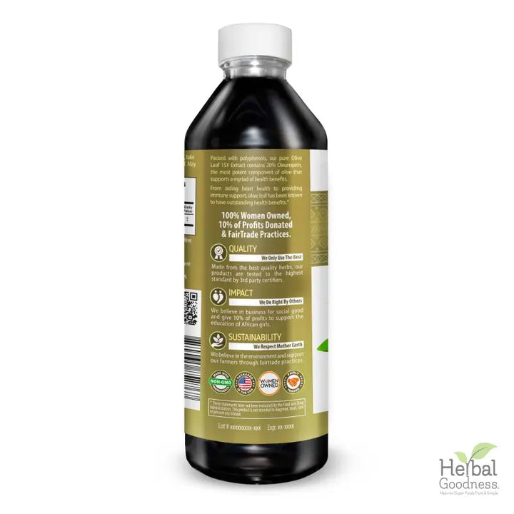 Olive Leaf - Organic 1oz 15X Liquid Extract - Immunity &amp; Performance Liquid Extract Herbal Goodness 