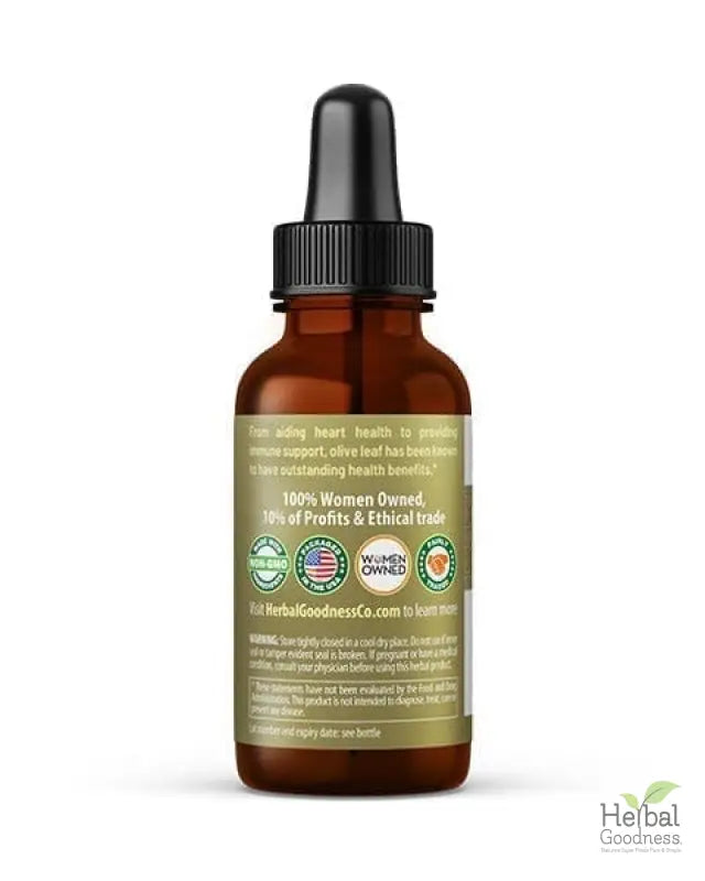 Olive Leaf - Organic 1oz 15X Liquid Extract - Immunity &amp; Performance Liquid Extract Herbal Goodness 