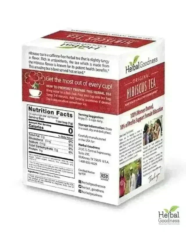 Herbal Goodness Organic Hibiscus Tea box