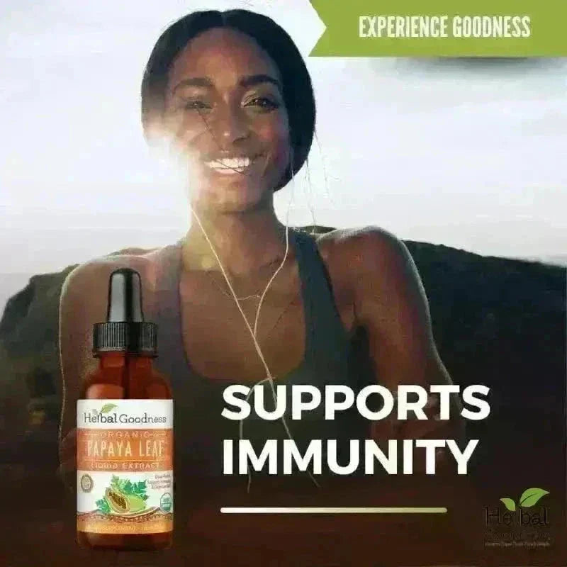 Papaya Leaf Extract - 1oz - Organic - 15X Liquid - Blood Platelet Liquid Extract Herbal Goodness 