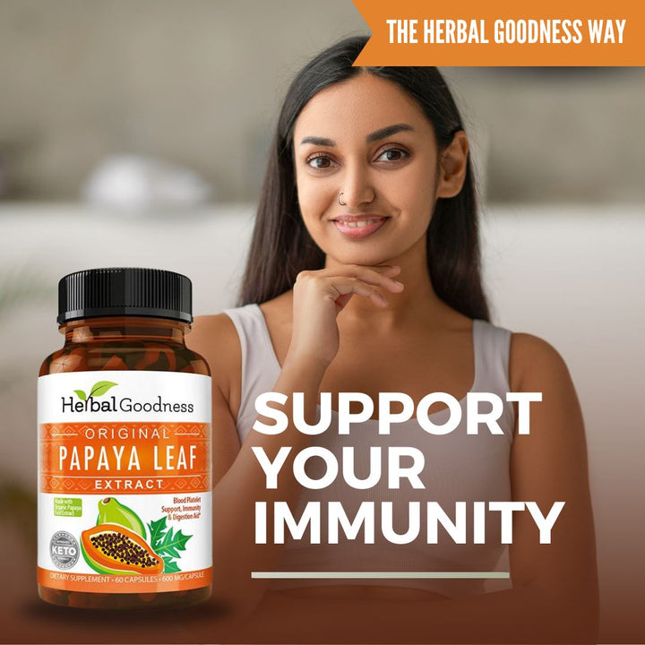 Papaya Leaf Extract Capsule - Platelet & ITP support Digestive Enzyme Buy Capsules