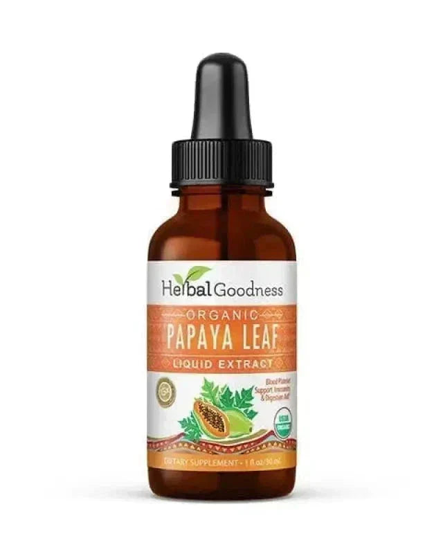 Papaya Leaf Extract - 1oz - Organic - 15X Liquid - Blood Platelet Liquid Extract Herbal Goodness Unit 