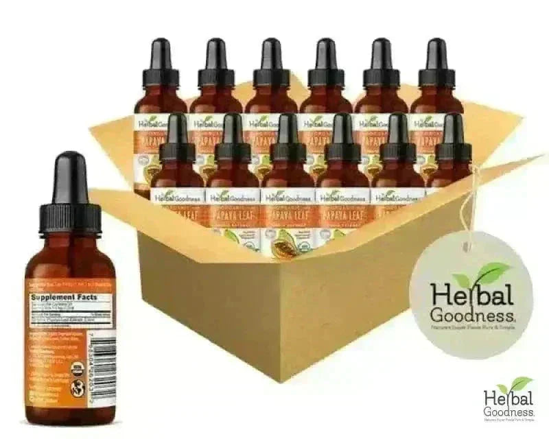 Papaya Leaf Extract - 1oz - Organic - 15X Liquid - Blood Platelet Liquid Extract Herbal Goodness Case Qty (12) 