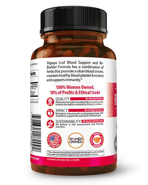 Papaya Leaf Extract Blood Support - 450mg/60 Capsules Capsules Herbal Goodness 