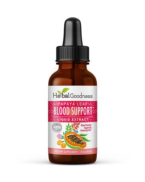 Papaya Leaf Extract Blood Support - Liquid Tincture - Herbal Goodness