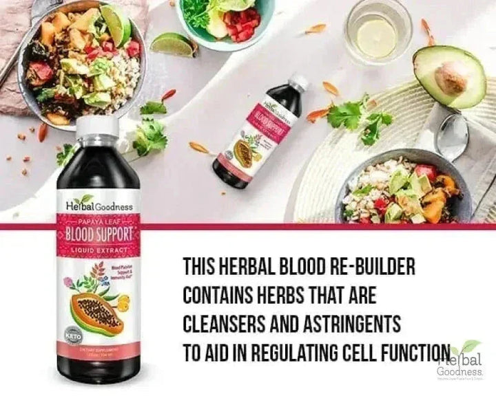 Papaya Leaf Extract Blood Support - Liquid Tincture - Herbal Goodness Liquid Extract Herbal Goodness 