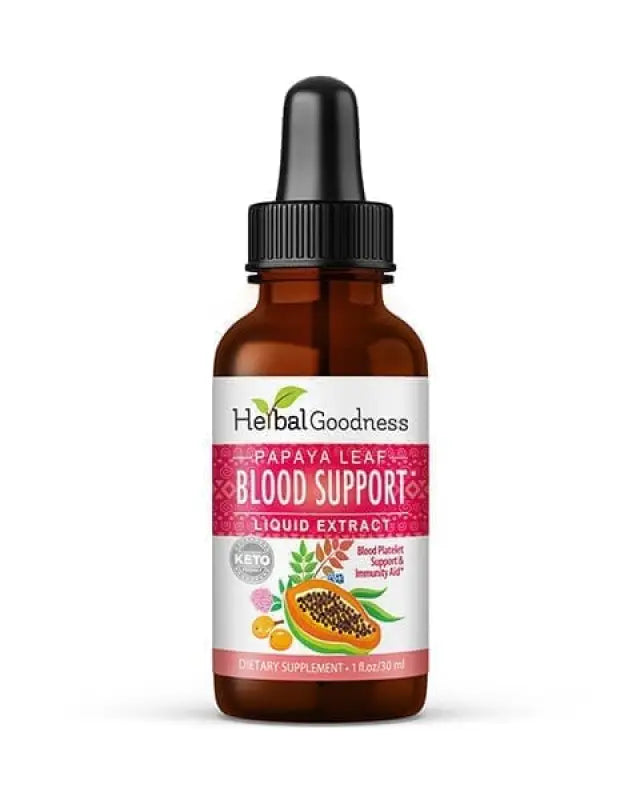 Papaya Leaf Extract Blood Support - Organic 1oz 15X Liquid Extract - Platelet Health Liquid Extract Herbal Goodness 1oz 