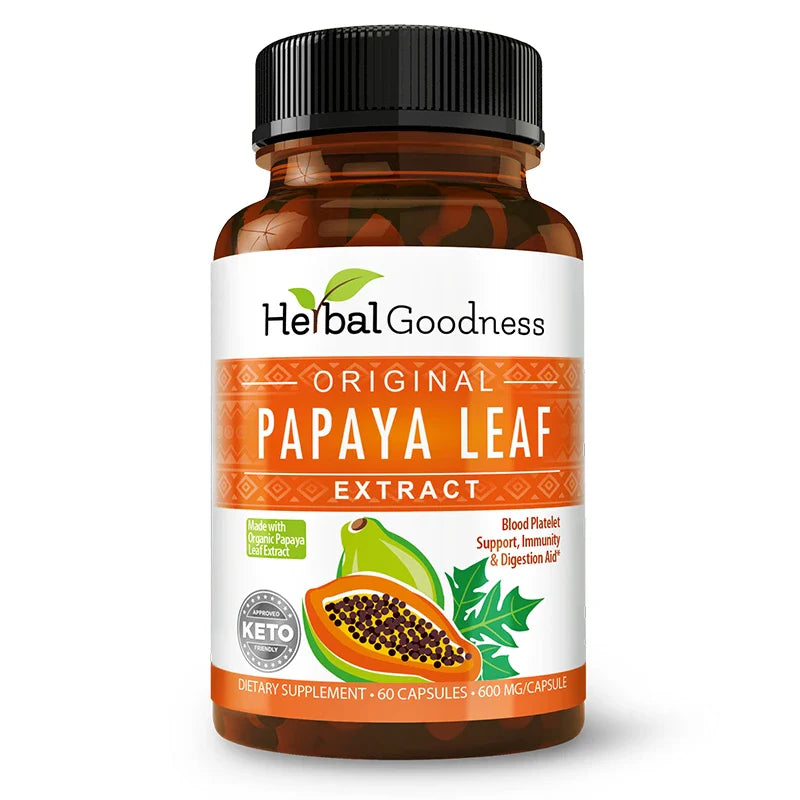 Papaya Leaf Extract Capsule - Platelet & ITP support Digestive Enzyme - Herbal Goodness Buy Capsules