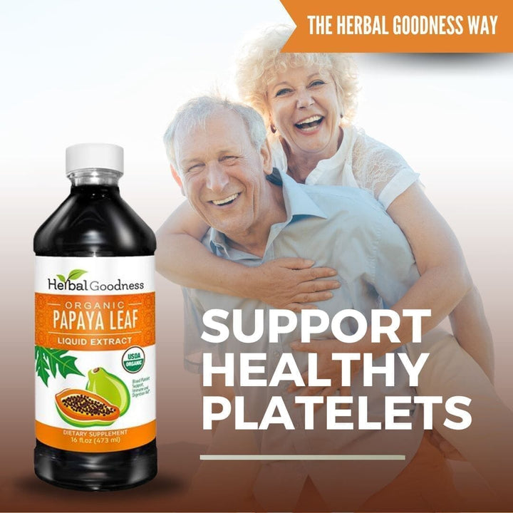 Papaya Leaf Extract - Organic - Liquid - 16oz Liquid Extract Herbal Goodness 