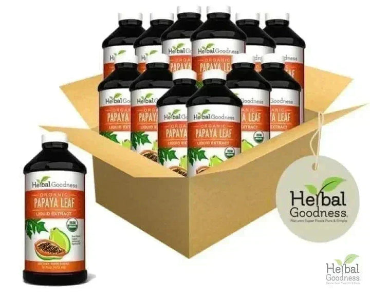 Papaya Leaf Extract - Organic - Liquid - 16oz - Herbal Goodness Liquid Extract Herbal Goodness 16 oz Case(12) 