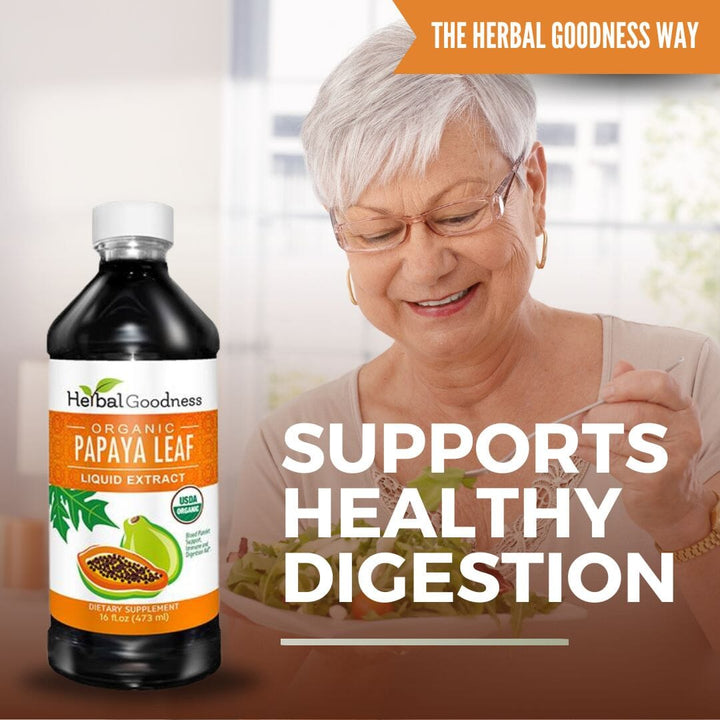 Papaya Leaf Extract - Organic - Liquid - 16oz - Herbal Goodness Liquid Extract Herbal Goodness 