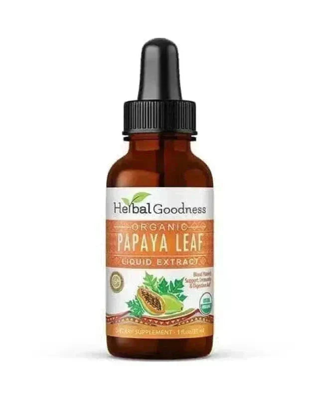 Papaya Leaf Extract - Organic - Liquid 1oz - Herbal Goodness Liquid Extract Herbal Goodness Unit 
