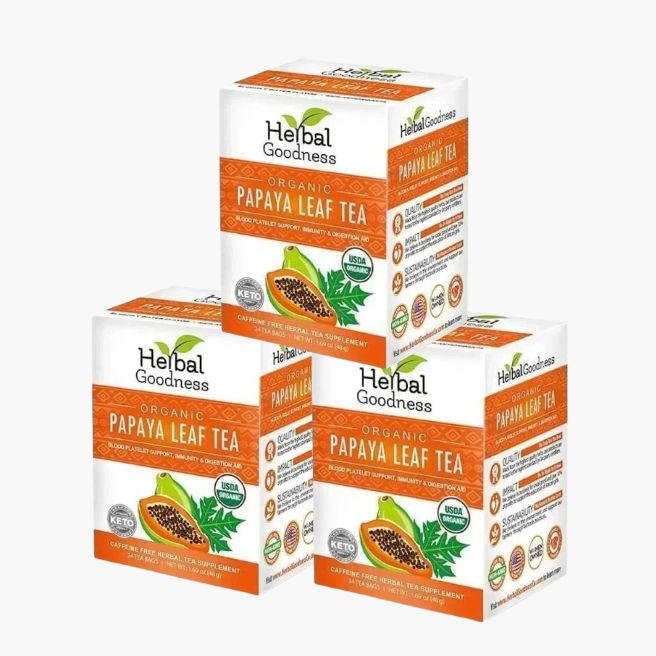 Papaya Leaf Tea - 24/2g Tea Bags - Organic - 24 Premium Caffeine-Free Buy Tea & Infusions