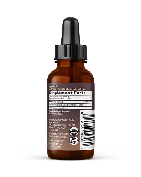 Papaya Seed Extract Liquid - Organic 1oz - Detox Kidney & Digestion - Herbal Goodness Buy Liquid Extract