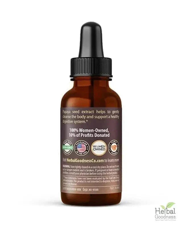 Papaya Seed - Organic 15X Liquid Extract - Colon & Gut Cleanse Liquid Extract Herbal Goodness 