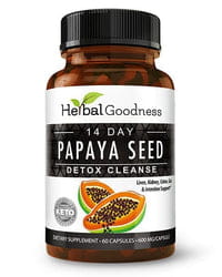 Papaya Seed Powder - 60/600mg Capsules - Gut & Colon Cleanse