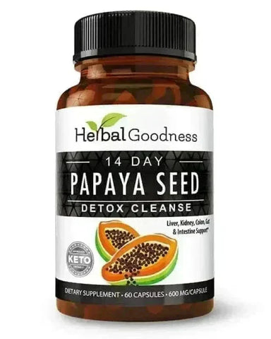 Papaya Seed Powder - Capsules 600mg - Plant-Based Capsules Herbal Goodness Unit- 60 Caps