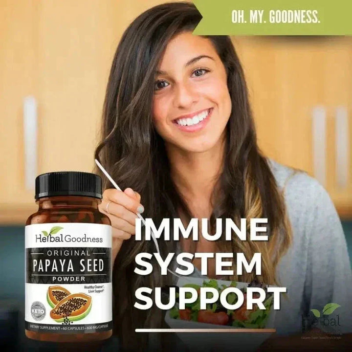 Papaya Seed Powder - Capsules 600mg - Plant-Based Digestive Support Formula - Herbal Goodness Capsules Herbal Goodness 
