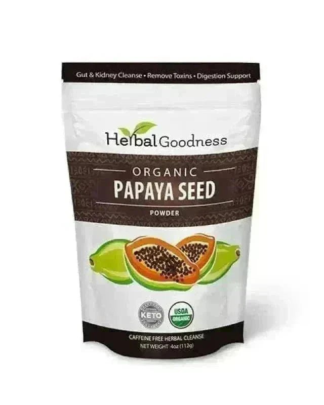 Papaya Seed Powder - Organic 4oz Bag - Colon & Gut Cleanse Powder Herbal Goodness Unit 