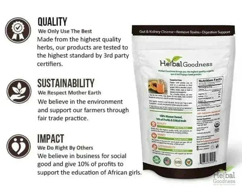 Papaya Seed Powder - Organic 4oz - Herbal Goodness Powder Herbal Goodness 