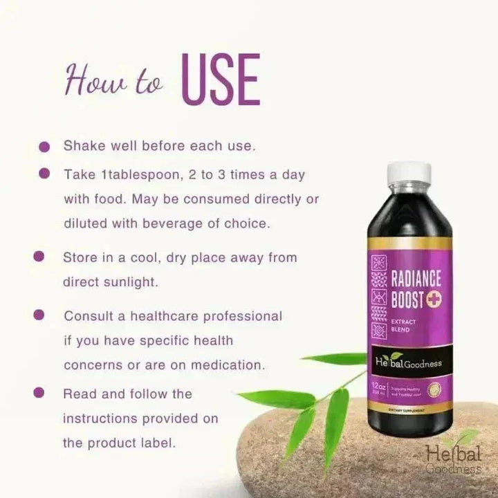 Radiance Boost Extract Blend - Liquid Tincture Natural - Herbal Goodness Liquid Extract Herbal Goodness 
