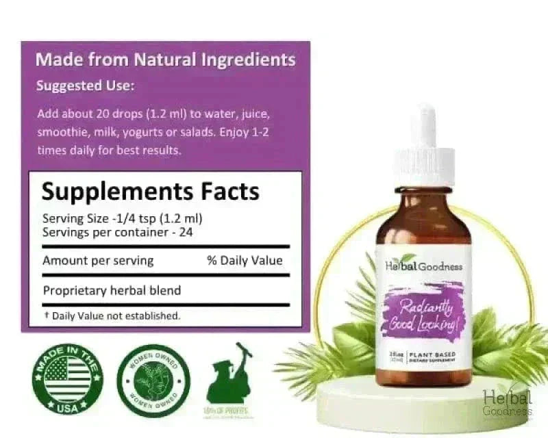 Radiantly Good Looking - 2fl.oz - Skin & Anti-Aging Liquid Extract Herbal Goodness 