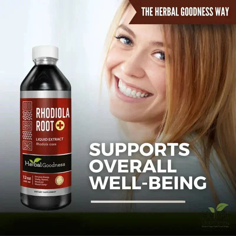 Rhodiola Root Liquid Extract - Organic 1oz - Energy Support Liquid Extract Herbal Goodness 