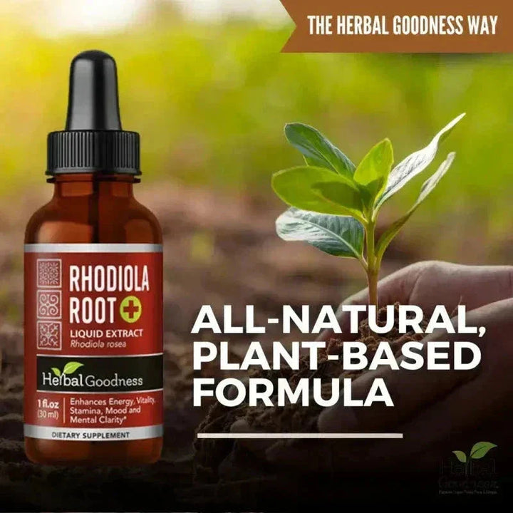 Rhodiola Root Liquid Extract - Organic 1oz - Energy Support Liquid Extract Herbal Goodness 