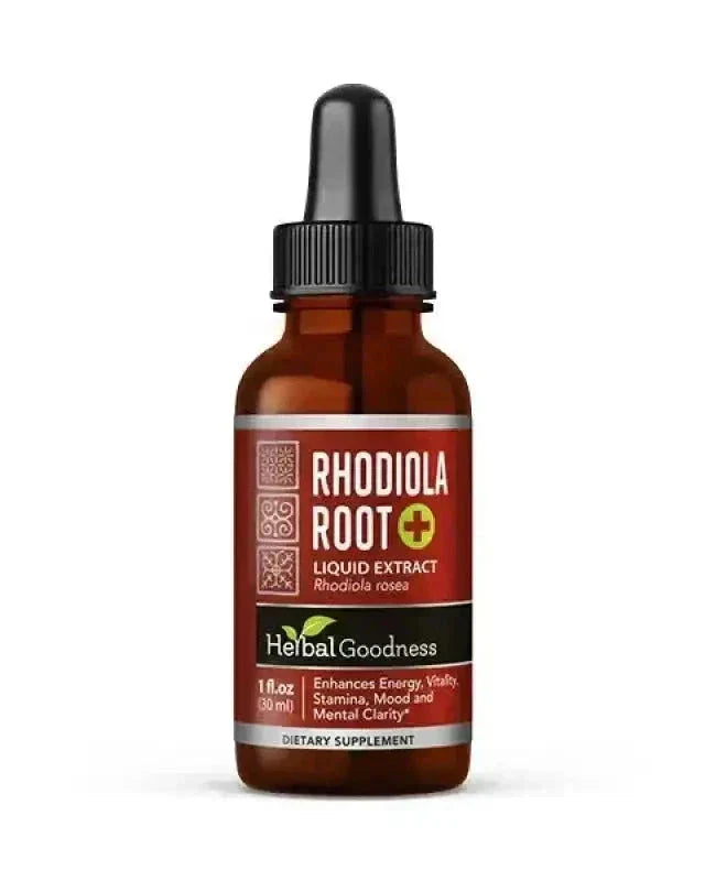 Rhodiola Root Liquid Extract - Organic - Energy Support Liquid Extract Herbal Goodness 1oz 