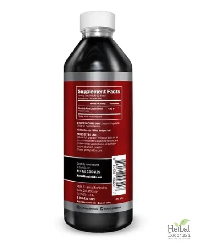 Rhodiola Root Liquid Extract - Organic 1oz - Energy Support Liquid Extract Herbal Goodness 