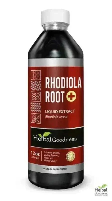 Rhodiola Root Organic Liquid Extract – Natural Adaptogen for Energy, Stamina & Stress Wellness | Buy Online Liquid Extract Herbal Goodness 12oz 