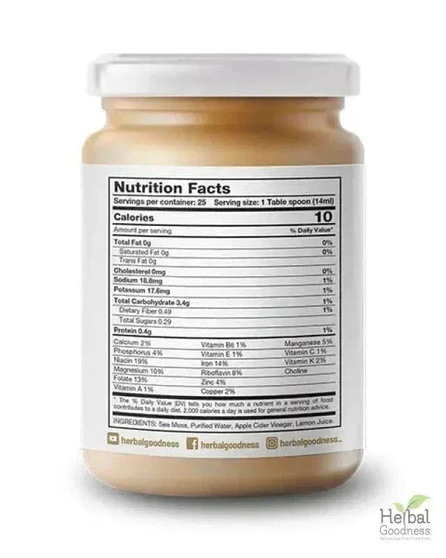 Sea Moss Gel 16 oz – Nutrient-Rich Superfood for Everyday Wellness – Herbal Goodness Gels Herbal Goodness 